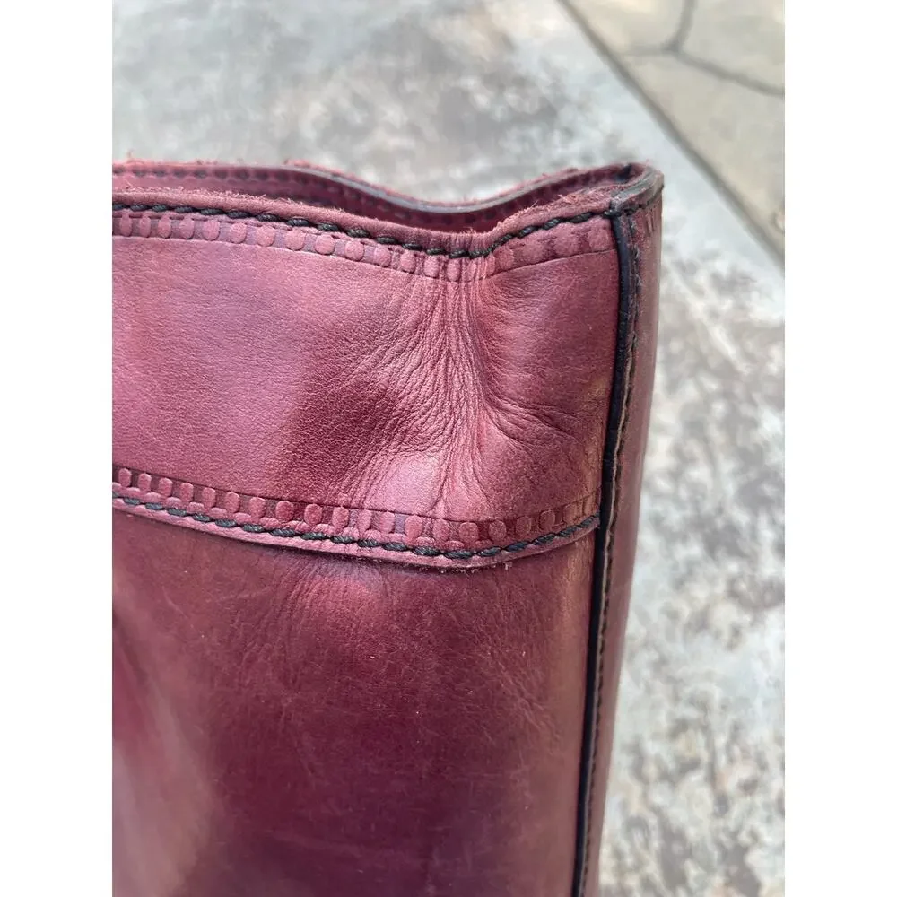 Fossil Burgundy Leather Crossbody Bag